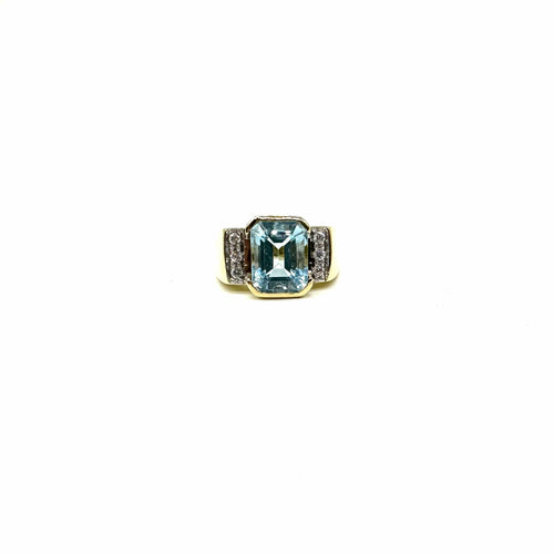 Bague 53 Bague or jaune, topaze et oxydes 58 Facettes Z15B51800