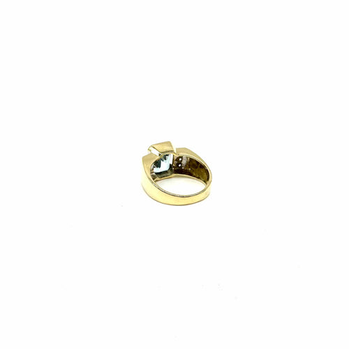 Bague 53 Bague or jaune, topaze et oxydes 58 Facettes Z15B51800