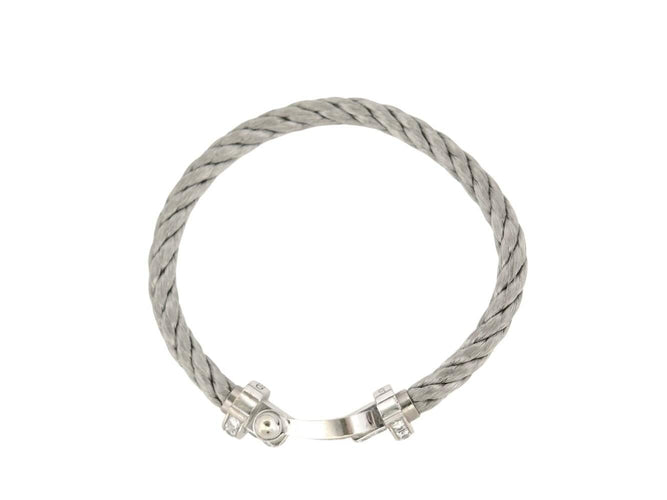 Bracelet FRED Force 10 - Bracelet en or gris 18k et diamants 58 Facettes 273939