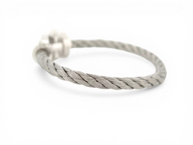 Bracelet FRED Force 10 - Bracelet en or gris 18k et diamants 58 Facettes 273939