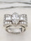 Bague 57 Bague tank Art déco en platine et diamants 3,16 ct 58 Facettes 245