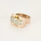 Bague 59 Bague Tank en or rose et or blanc 18K et diamants 58 Facettes