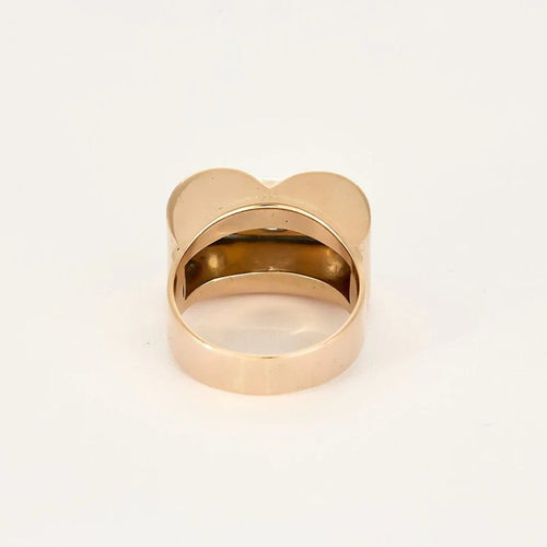 Bague 59 Bague Tank en or rose et or blanc 18K et diamants 58 Facettes
