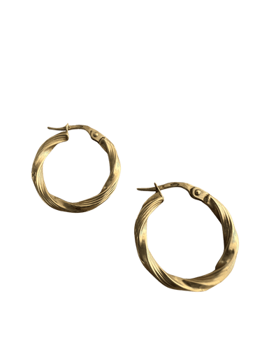 Boucles d'oreilles Boucles d'oreilles créoles torsadées en or jaune 18 carats 58 Facettes 44