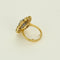 Bague 46.5 Bague marguerite saphir 5cts et diamants 4cts en or jaune 58 Facettes 248352