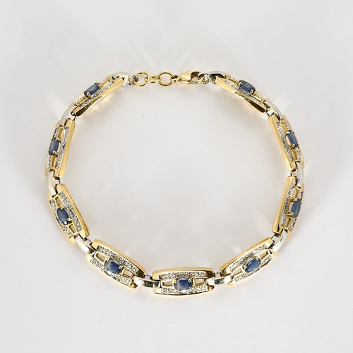Bracelet Bracelet en or deux tons et saphirs 58 Facettes B250620