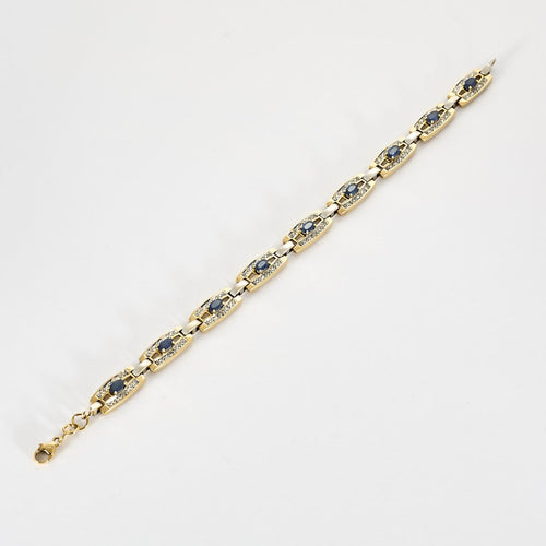 Bracelet Bracelet en or deux tons et saphirs 58 Facettes B250620