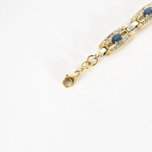 Bracelet Bracelet en or deux tons et saphirs 58 Facettes B250620