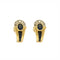 Boucles d'oreilles Boucles d'oreilles en or jaune et or blanc, diamants, saphirs 58 Facettes B260078