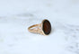 Bague 68 Bague ancienne intaille Cupidon et libellule en or rose 18 ct 58 Facettes