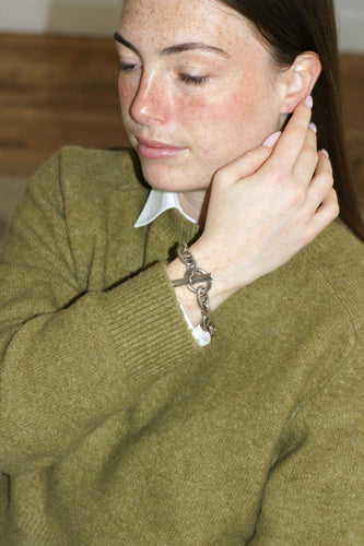 Bracelet Hermès Chaîne d'Ancre - Bracelet en argent 925, grand modèle 22 cm 58 Facettes