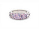 Bague 50 Chaumet Grains de Caviar - Bague en or blanc 18K et saphirs mauves 58 Facettes 273840