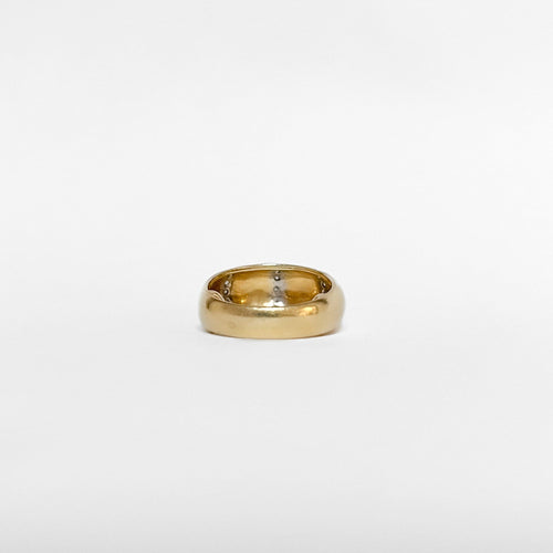 Bague 50 Bague dôme en or jaune et diamants 58 Facettes