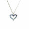 Collier Collier cœur en or blanc 18 carats et saphirs - Travail moderne 58 Facettes BIJ141