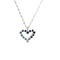 Collier Collier cœur en or blanc 18 carats et saphirs 58 Facettes