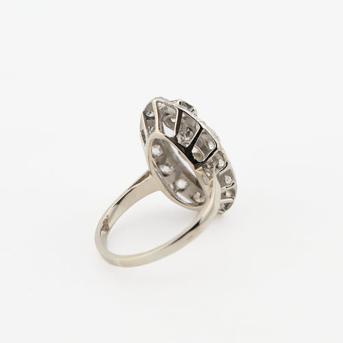 Bague 55 Bague marquise n° 139 en or blanc 18 carats et diamants 58 Facettes