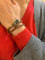 Bracelet Hermès Lancelot Double - Bracelet en cuir et métal argenté 58 Facettes BS213