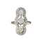 Bague 56 Bague vintage en or blanc 18K et diamants 58 Facettes 246