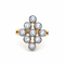 Bague Bague en or jaune 18 carats et diamants, motif rhomboïde 58 Facettes 50433