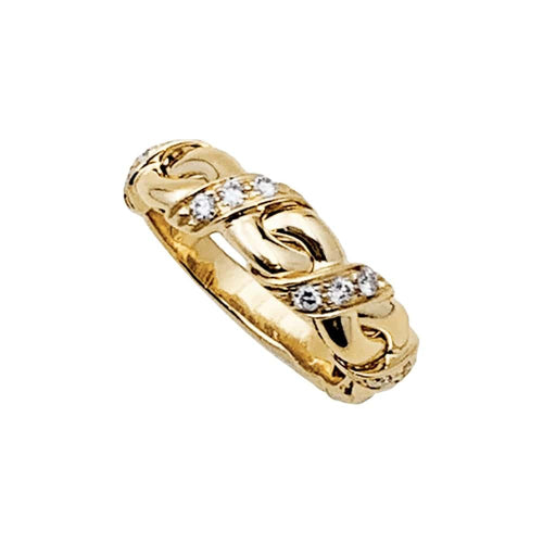 Bague 52 Bague Chaumet, "Tresse", or jaune et diamants. 58 Facettes 35478