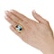 Bague 50 Bague chevalière en or jaune et topaze bleue 58 Facettes 35436