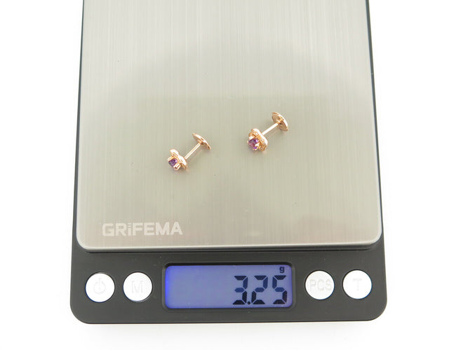 Boucles d'oreilles Mauboussin Chance of Love - Boucles d’oreilles en or rose 18k, améthyste et diamants 58 Facettes 274068