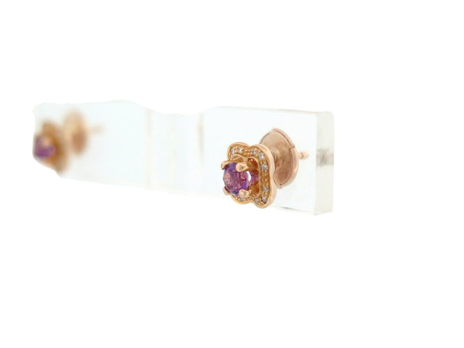 Boucles d'oreilles Mauboussin Chance of Love - Boucles d’oreilles en or rose 18k, améthyste et diamants 58 Facettes 274068