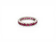 Bague 49 Alliance américaine - Bague pavée de 20 rubis en or blanc 18k 58 Facettes 273952