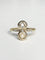 Bague 57 Bague toi et moi Art déco en or jaune 18K, platine, diamants et perle 58 Facettes 248