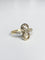 Bague 57 Bague toi et moi Art déco en or jaune 18K, platine, diamants et perle 58 Facettes 248