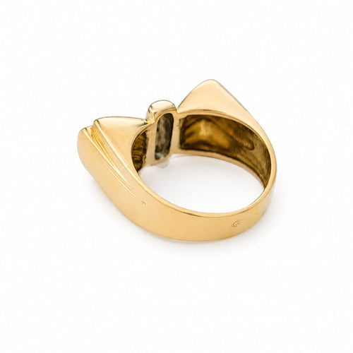 Bague 49 Bague nœud en or jaune et diamants 58 Facettes 35985
