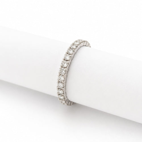 Bague 55 Bague tour complet en or blanc 18 carats et diamants 58 Facettes 35956