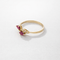 Bague 57 Bague toi et moi en or jaune 18 carats, rubis et diamants 58 Facettes 35962