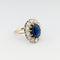 Bague 50 Bague marguerite en or jaune 18 carats au saphir et diamants 58 Facettes 32607