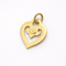 Pendentif O.J. Perrin - Pendentif cœur ajouré en or jaune 18 carats 58 Facettes 35422
