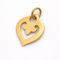 Pendentif O.J. Perrin - Pendentif cœur ajouré en or jaune 18 carats 58 Facettes 35422