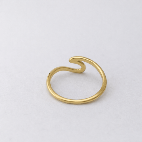 Bague 52 Bague motif vague en or jaune 18 carats 58 Facettes 35364