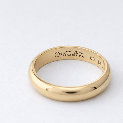 Bague 48 Cartier - Alliance demi-jonc en or jaune 18 carats 58 Facettes 35368