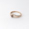 Bague 52 Bague croisée en or rose 18 carats sertie de diamants blancs et bruns 58 Facettes 35360