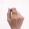 Bague 53 Bague bandeau en or jaune, saphirs marquise et diamants 58 Facettes 35362