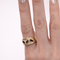 Bague 53 Bague bandeau en or jaune 18 carats saphirs marquise et diamants 58 Facettes 35362