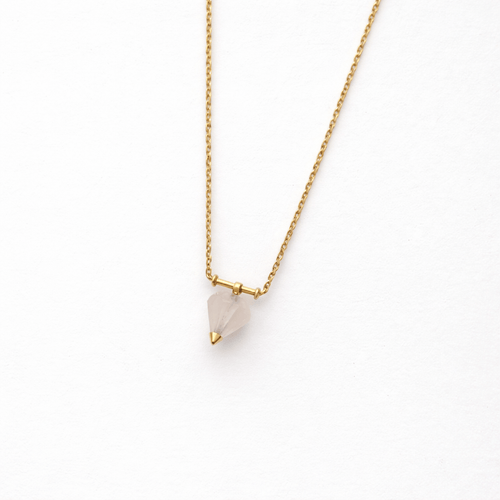 Collier Morgane Bello - Collier en or jaune 18 carats et quartz rose 58 Facettes 35308