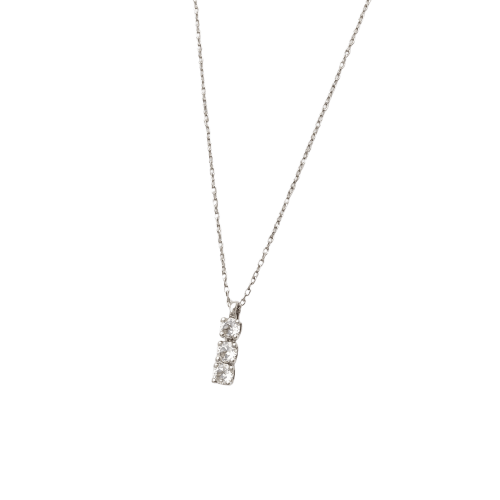 Collier Collier - Pendentif en or blanc 18 carats et diamants 58 Facettes 35310