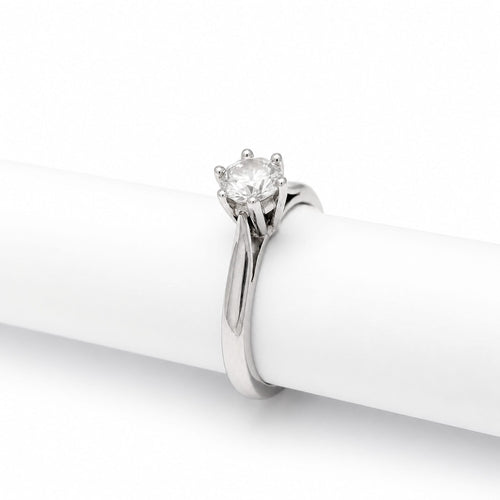 Bague 51 Bague solitaire en or blanc et diamant 58 Facettes 35216