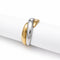 Bague 56 Bague entrelacée en or jaune et or blanc 58 Facettes 35220