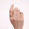 Bague 56 Bague entrelacée en or jaune et or blanc 58 Facettes 35220