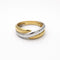 Bague 56 Bague entrelacée en or jaune et or blanc 58 Facettes 35220