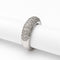 Bague 49 Alliance demi-jonc en or blanc pavée de diamants 58 Facettes 35222