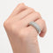 Bague 49 Alliance demi-jonc en or blanc pavée de diamants 58 Facettes 35222