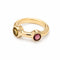 Bague 48 Bague toi et moi en or jaune et tourmalines 58 Facettes 35212
